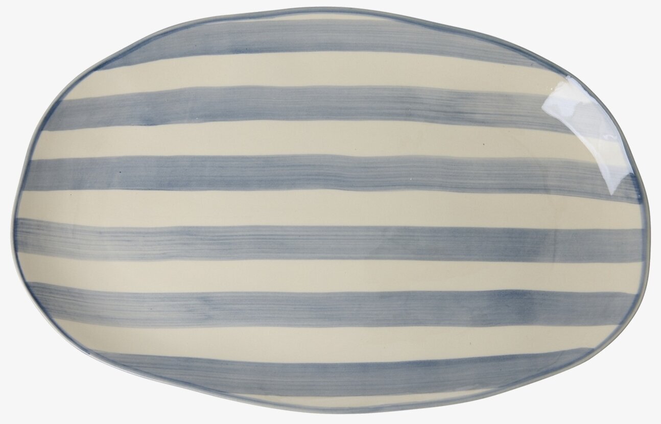 Serveringsfat Large Creme/Blue Rice Serveringsbrickor Brickset