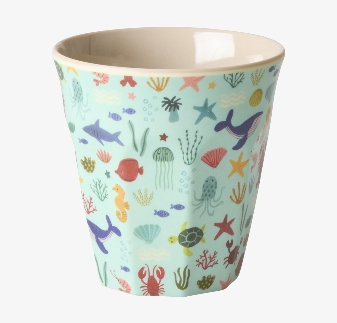 Melaminmugg Blue Ocean Print Rice Melaminmuggar Lattemuggar i melamin Melaminkoppar