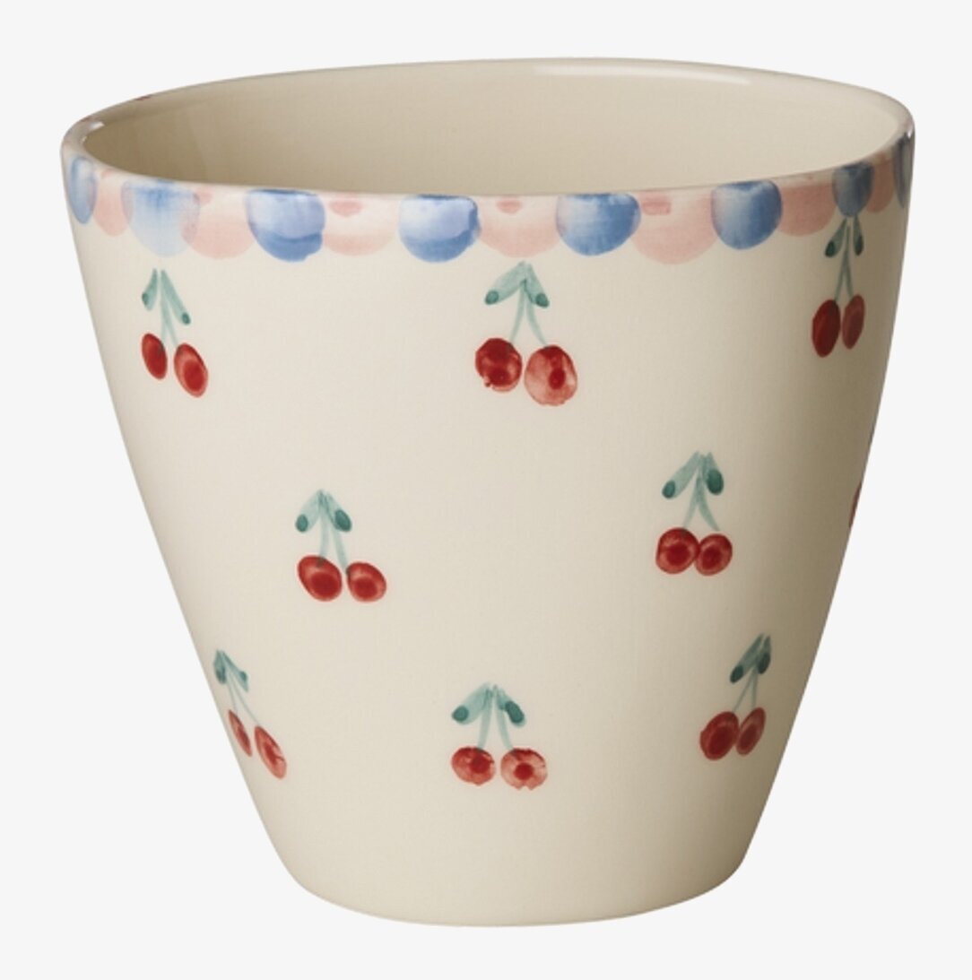 Oval Kopp Keramik Körsbär Rice Muggar/koppar i porslin, keramik, papper eller biologiskt material organiskt ekologiskt Termomuggar