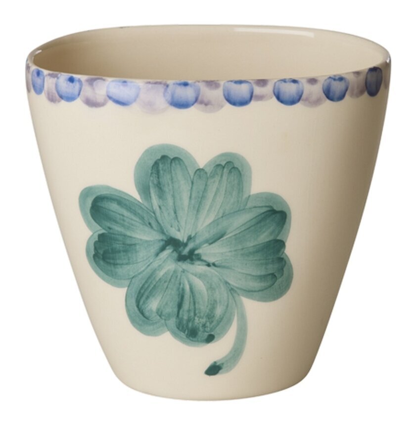 Oval Kopp Keramik Fyrklöver Rice Muggar/koppar i porslin, keramik, papper eller biologiskt material organiskt ekologiskt Termomuggar