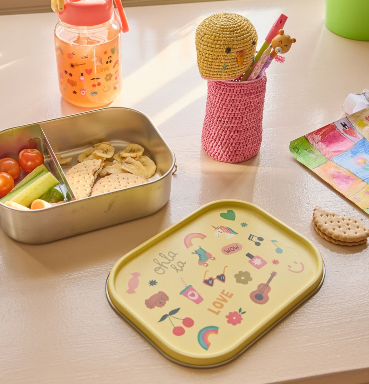 Lunchbox Unicorn Love Print Rice Skålar att äta ur tilltugg Såskannor/Vispskål Skål servering Matlådor Förvaring av