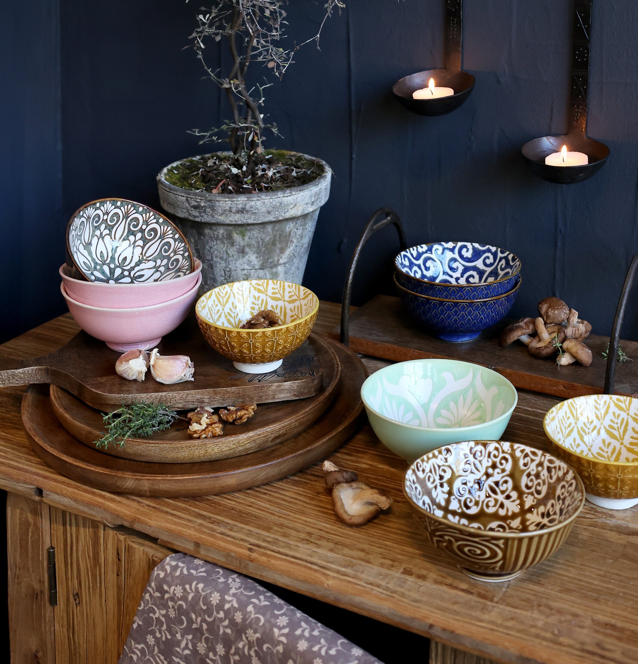 Liten Skål Arés Opal/Mocca Chic Antique Skålar att äta ur tilltugg Såskannor/Vispskål servering Matlådor Förvaring av