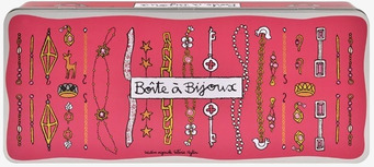 Bild av rektangulär plåtburk med smyckesdesign