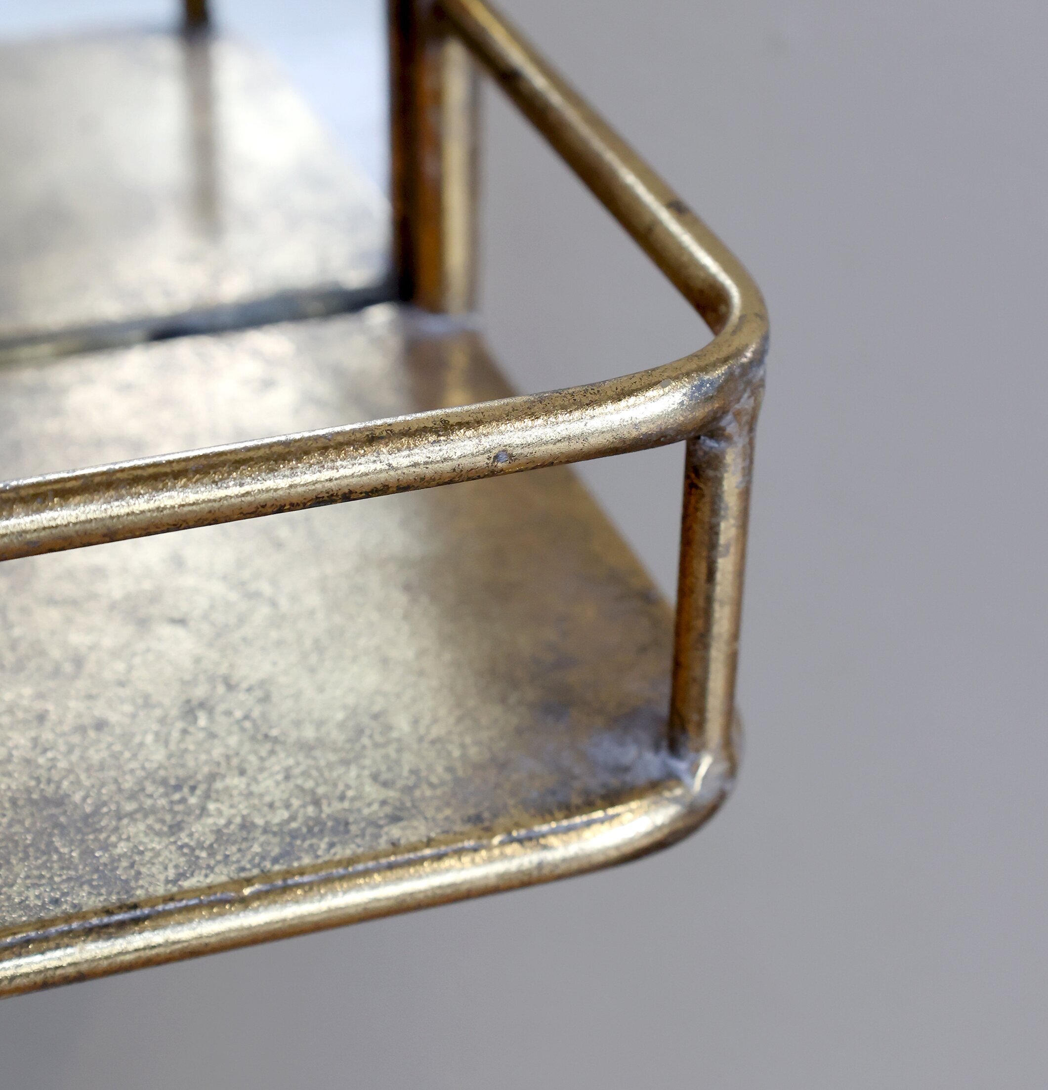 Spegel Med Hylla Antik Mässing Chic Antique Speglar Väggspeglar Stående speglar