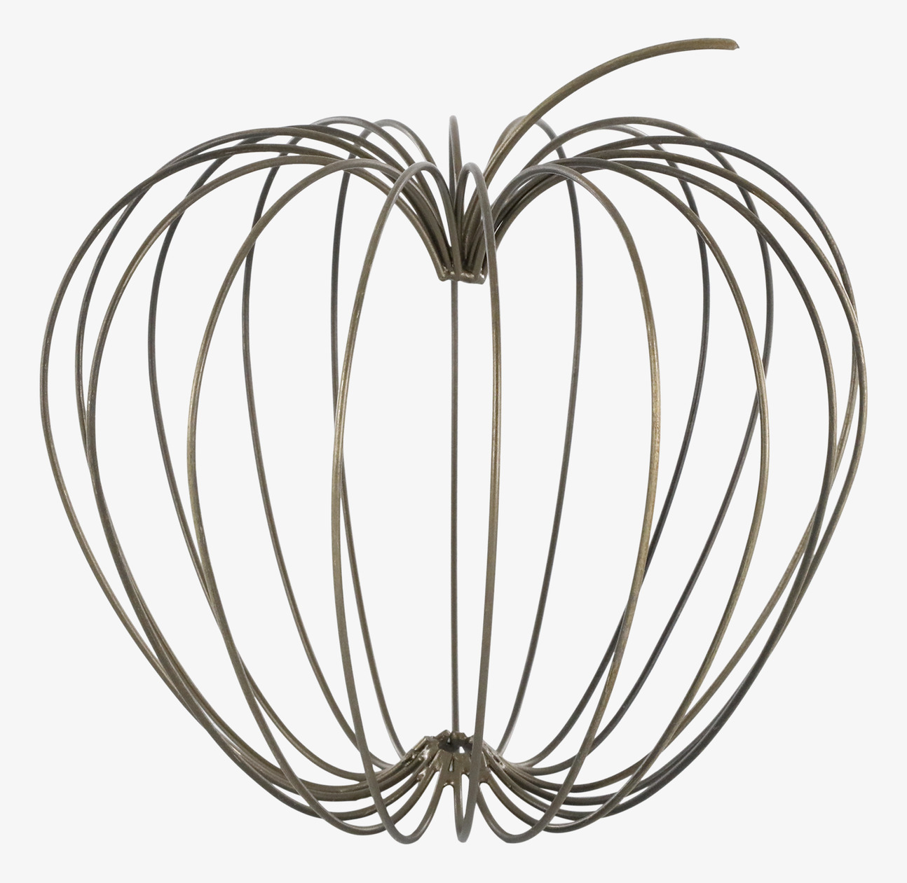 Bild av stilren pumpa i metalltråd med antik mässingsfärg