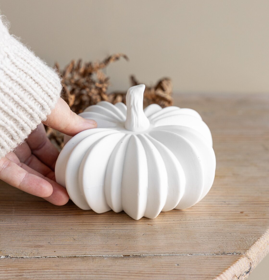 Pumpa Vit Keramik Stor Storefactory Övrig prydnad/dekoration för inredning innemiljö