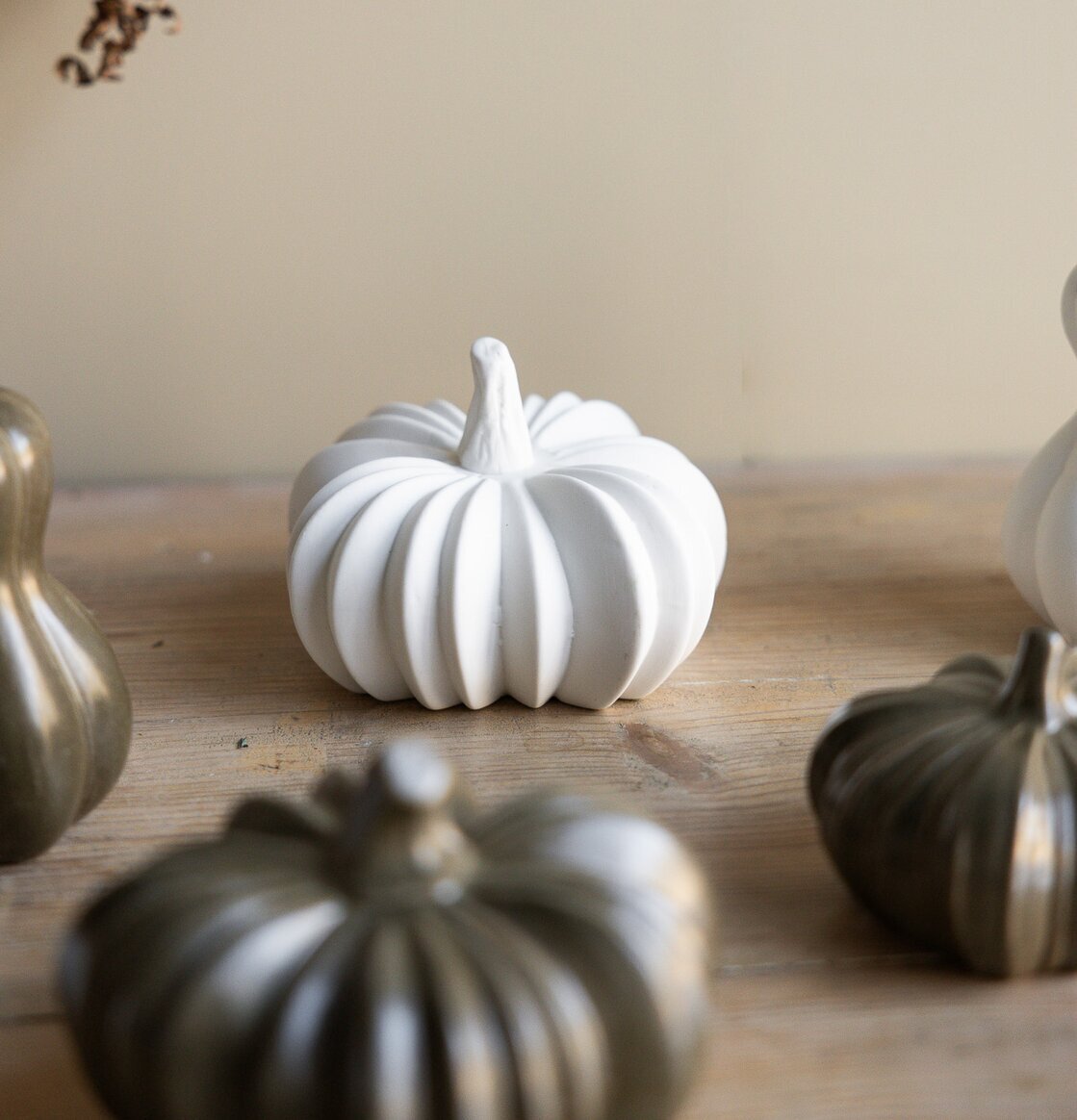 Pumpa Vit Keramik Stor Storefactory Övrig prydnad/dekoration för inredning innemiljö