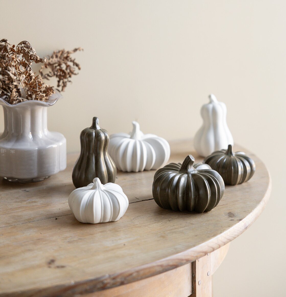 Pumpa Grön Keramik Stor Storefactory Övrig prydnad/dekoration för inredning innemiljö