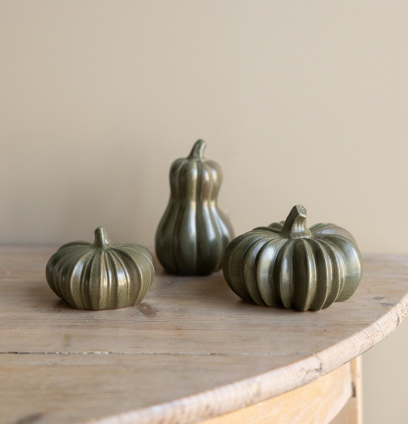 Pumpa Grön Keramik Stor Storefactory Övrig prydnad/dekoration för inredning innemiljö