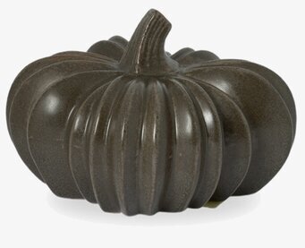 Bild på grön keramisk pumpa – dekorativ prydnad för hemmet