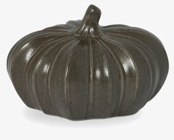 Bild på dekorativ grön keramikpumpa med klassisk form