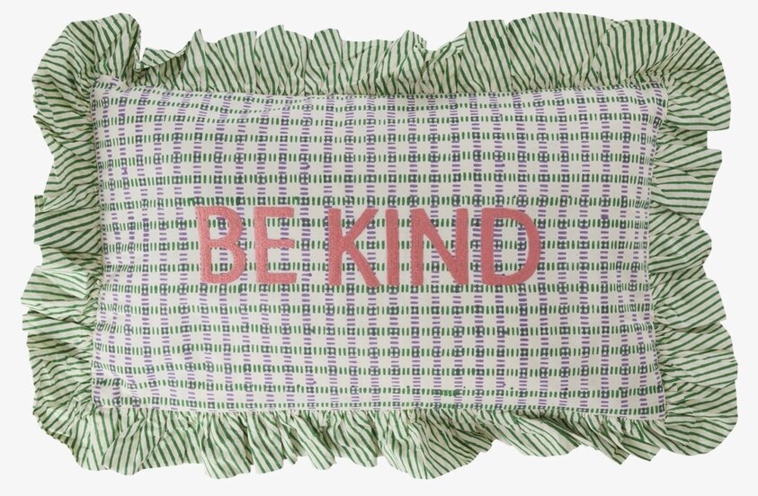 Prydnadskudde - Be Kind Rice Kuddar Innerkuddar Kuddfodral