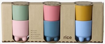 Bild på färgglada äggkoppar i sexpack med modern design