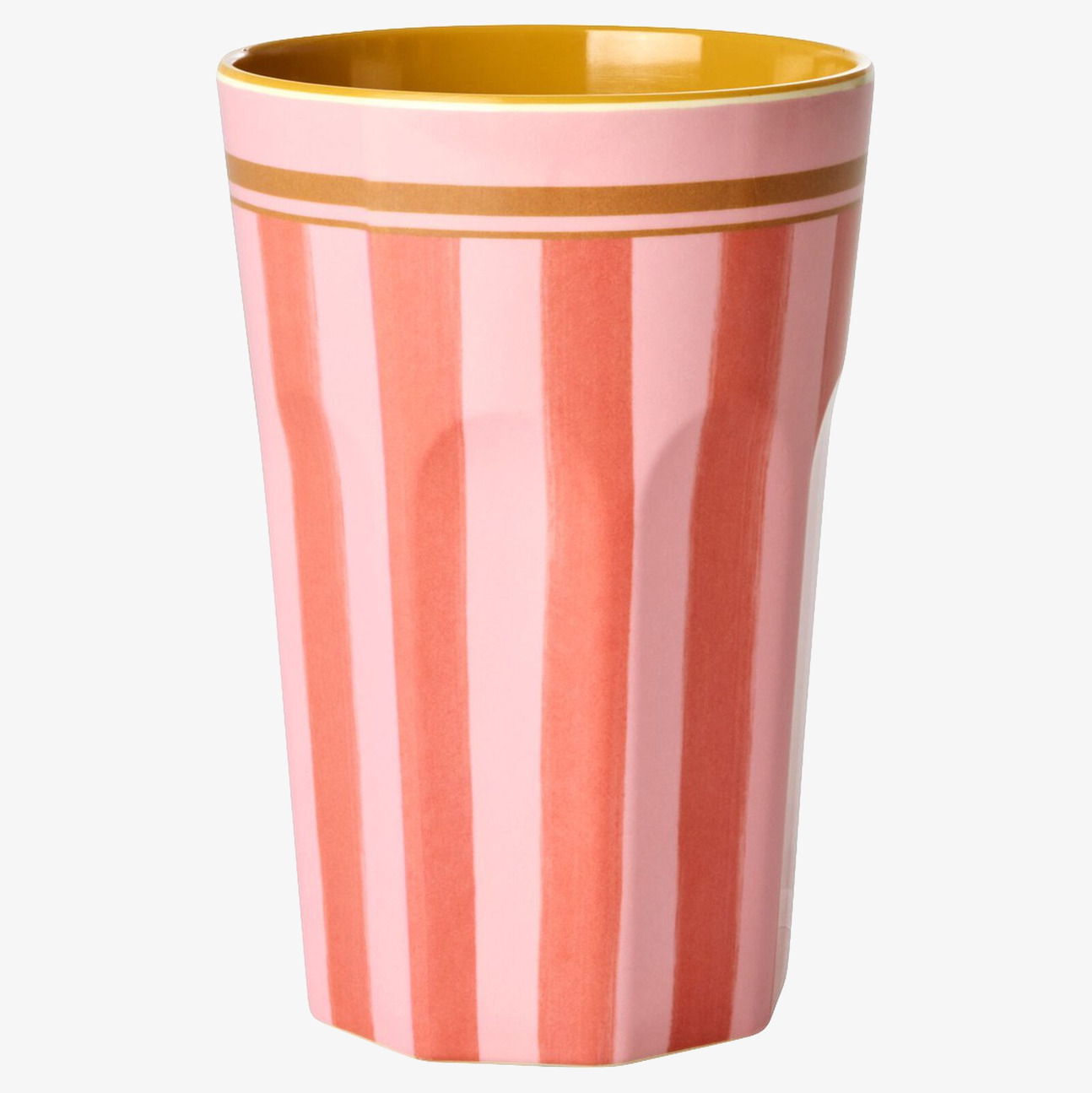 Mugg Latte Organic Stripes Print Rice Melaminmuggar Lattemuggar i melamin Melaminkoppar