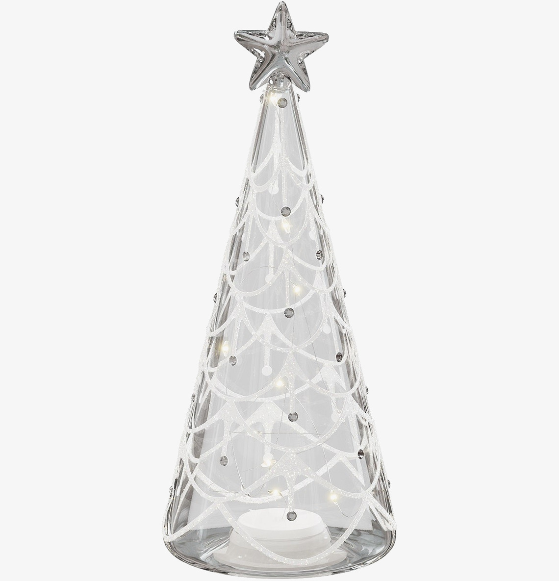 Julgran Glas Led Stor Deluxe Homeart Lampor Taklampor Golvlampor Bordslampor LED-lampor Ledlampor Fönsterlampor Ljusslingor för dekoration