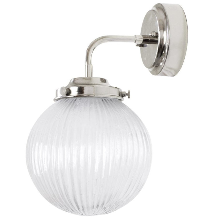 Badrumslampa Vägg Eivor Nickel/Klar Strömshaga Lampor Taklampor Golvlampor Bordslampor LED-lampor Ledlampor Fönsterlampor Ljusslingor för dekoration