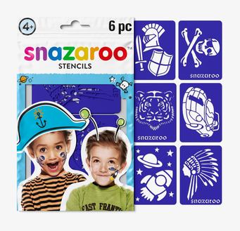 Bild på kreativa schabloner för ansiktsmålning och lekfullhet