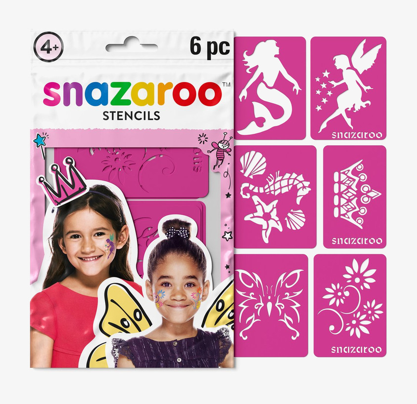 Schabloner Rosa Snazaroo Mallar/Schabloner för ansiktsfärg