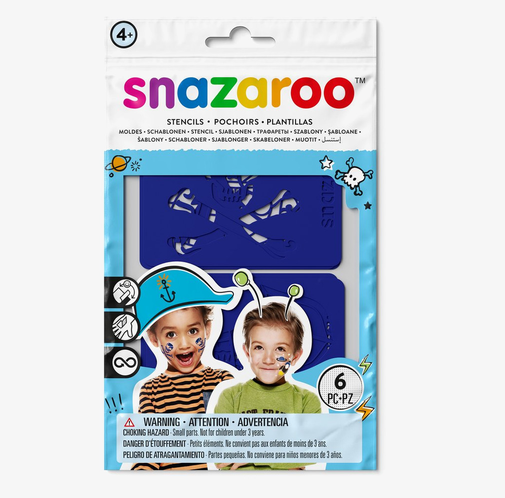 Schabloner Blå Snazaroo Mallar/Schabloner för ansiktsfärg