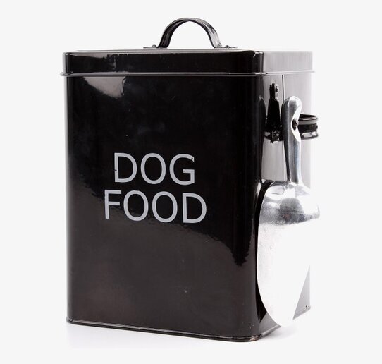 Plåtburk Hundmat från Interstil med skopa och handtag