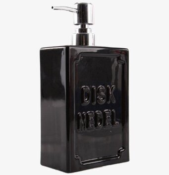 Bild av stilren svart diskmedelspump med modern design