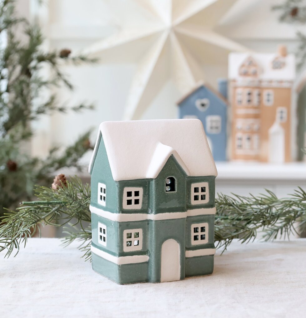 Ljuslykta Hus Chamonix Verte Chic Antique Lyktor Endless Light Ljuslyktor