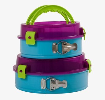 Bild av färgglada springformar med lekfull design