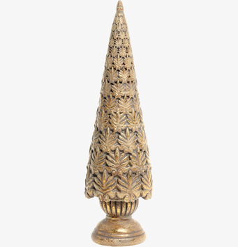 Bild på dekorativ julgran i mässing med antik finish 20cm