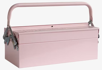 Bild av elegant rosa verktygslåda med praktisk design