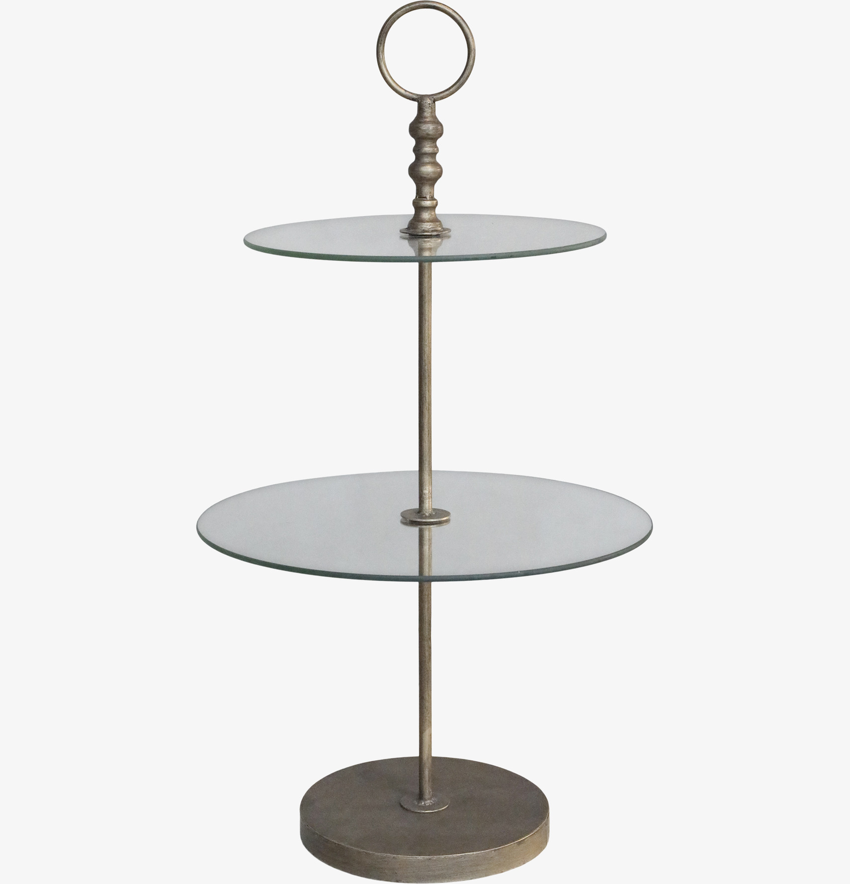 Etagere Glas/Antik Mässing Chic Antique Tårt-/kakfat Tårtfat Kakfat Övrig prydnad/dekoration för inredning innemiljö