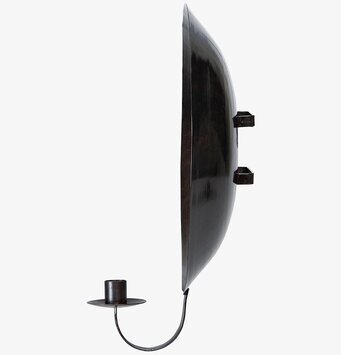 Bild på elegant ljuslampett med väggfäste och metallfinish