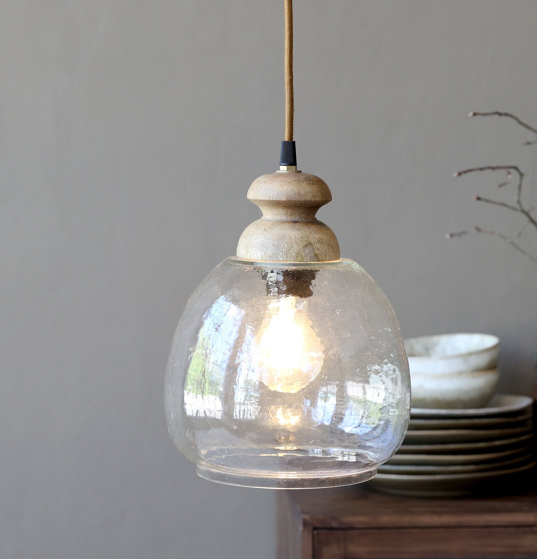 Lampa Med Trätopp Chic Antique Lampor Taklampor Golvlampor Bordslampor LED-lampor Ledlampor Fönsterlampor Ljusslingor för dekoration