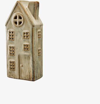 Bild av dekorativt keramikhus i offwhite med klassisk design