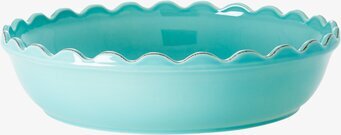 Bild av stilfull mintfärgad pajform med vågiga kanter