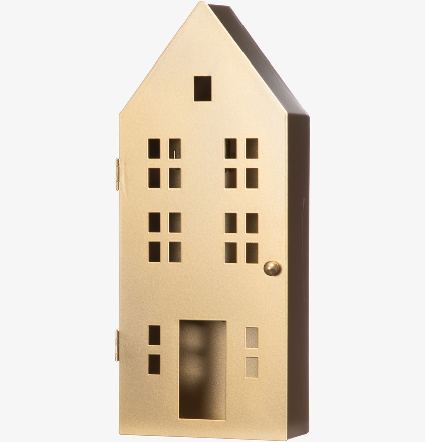 Nyckelskåp Hus Guld 4Living Nyckelförvaring Nyckelhängare