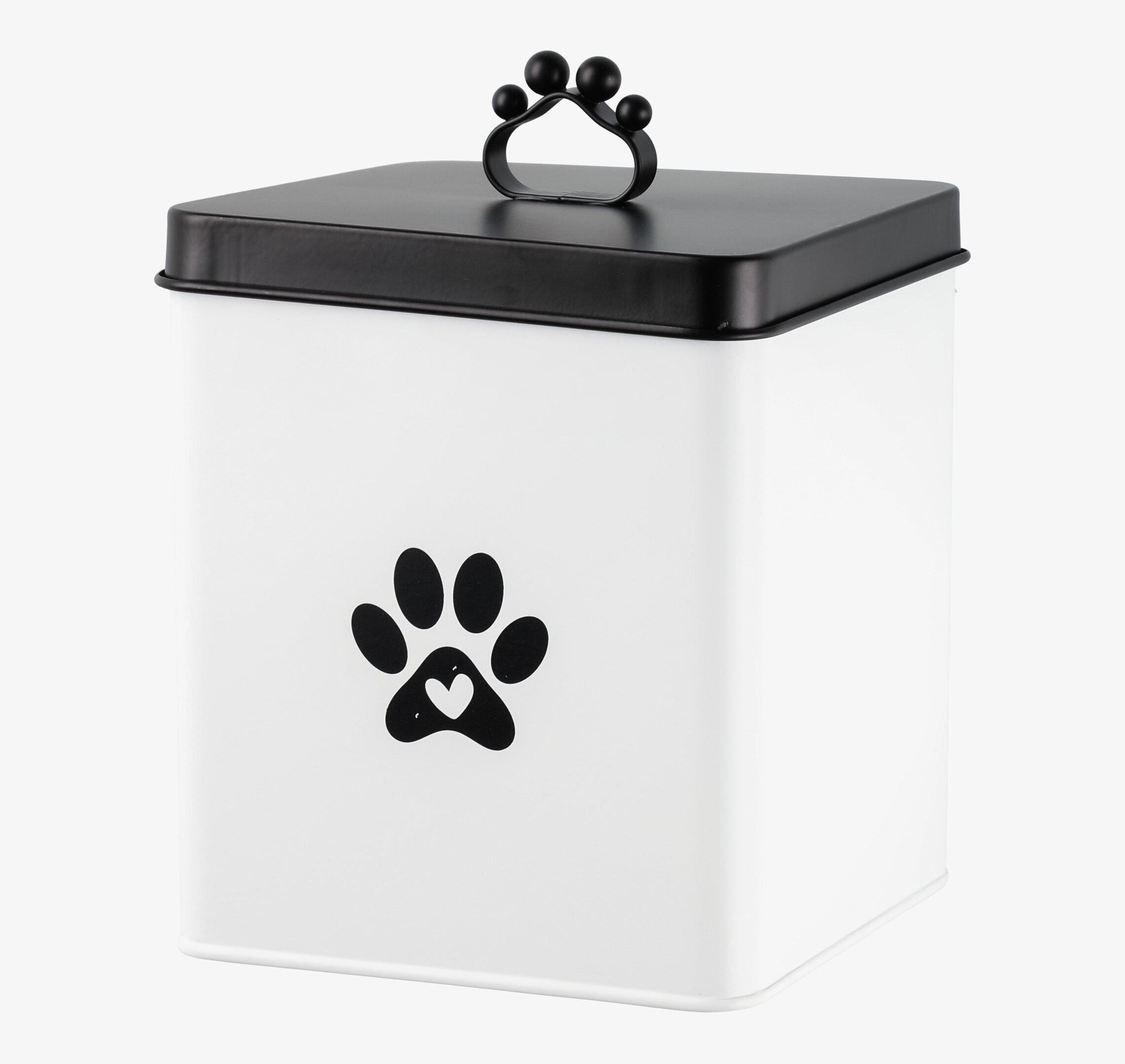 Plåtburk Paw 3 Vit/Svart 4Living Plåtburkar Metallburkar