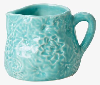 Bild av en unik och stilfull mjölkkanna i akvamarin