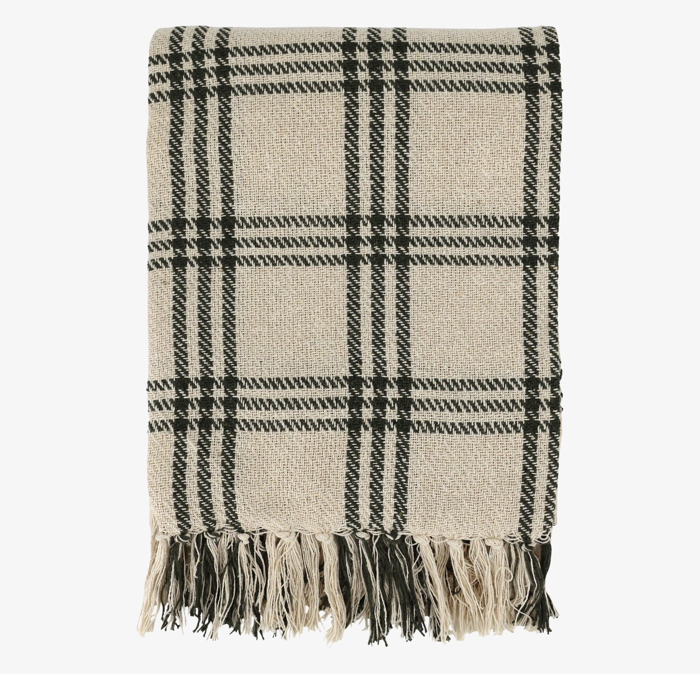 Aix Pläd Oliv/Creme Chic Antique Täcken, filtar, plädar och överkast Filtar Plädar Överkast