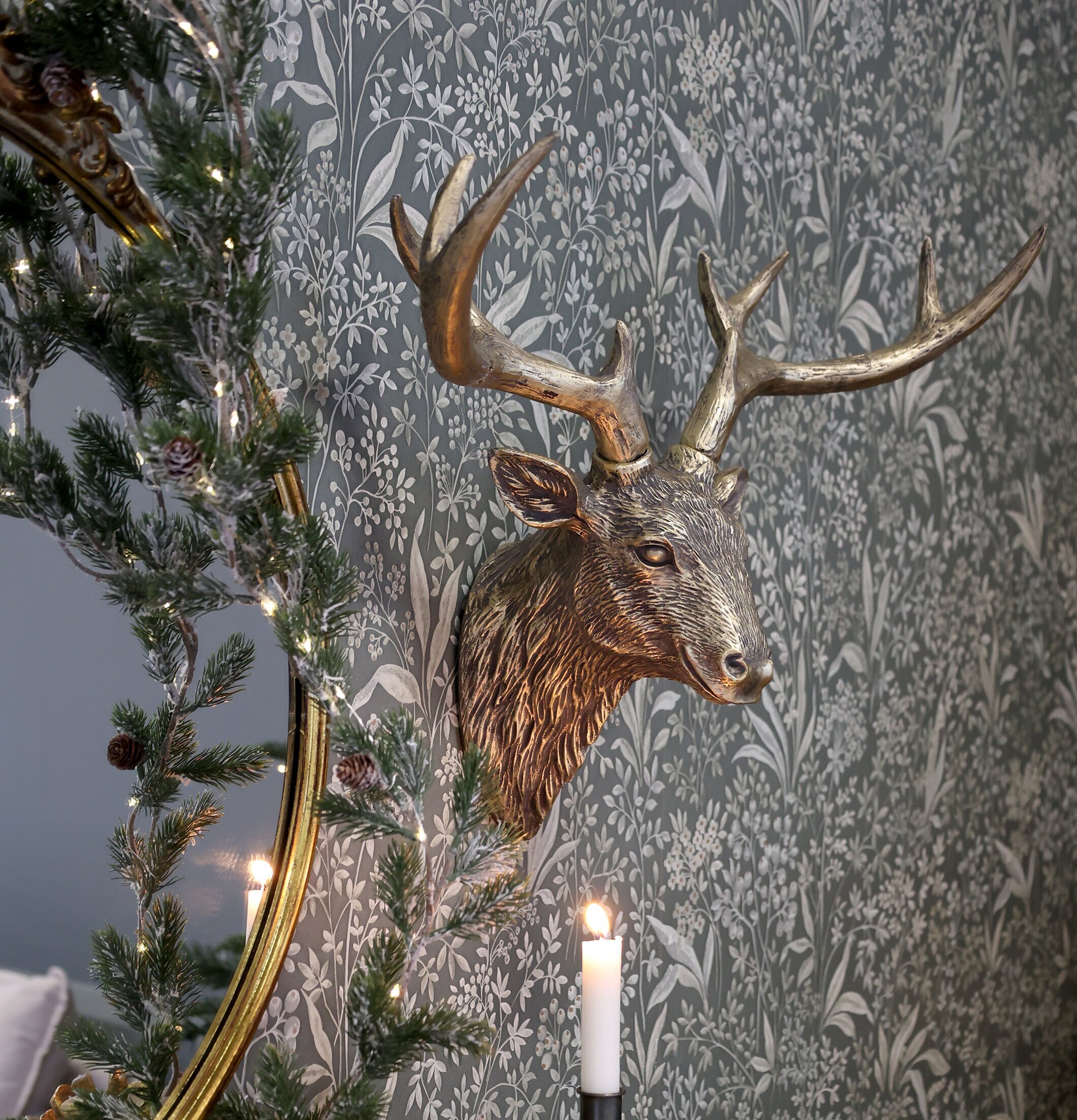 Väggdekoration Hjort Antik Mässing Chic Antique Övrig prydnad/dekoration för inredning innemiljö