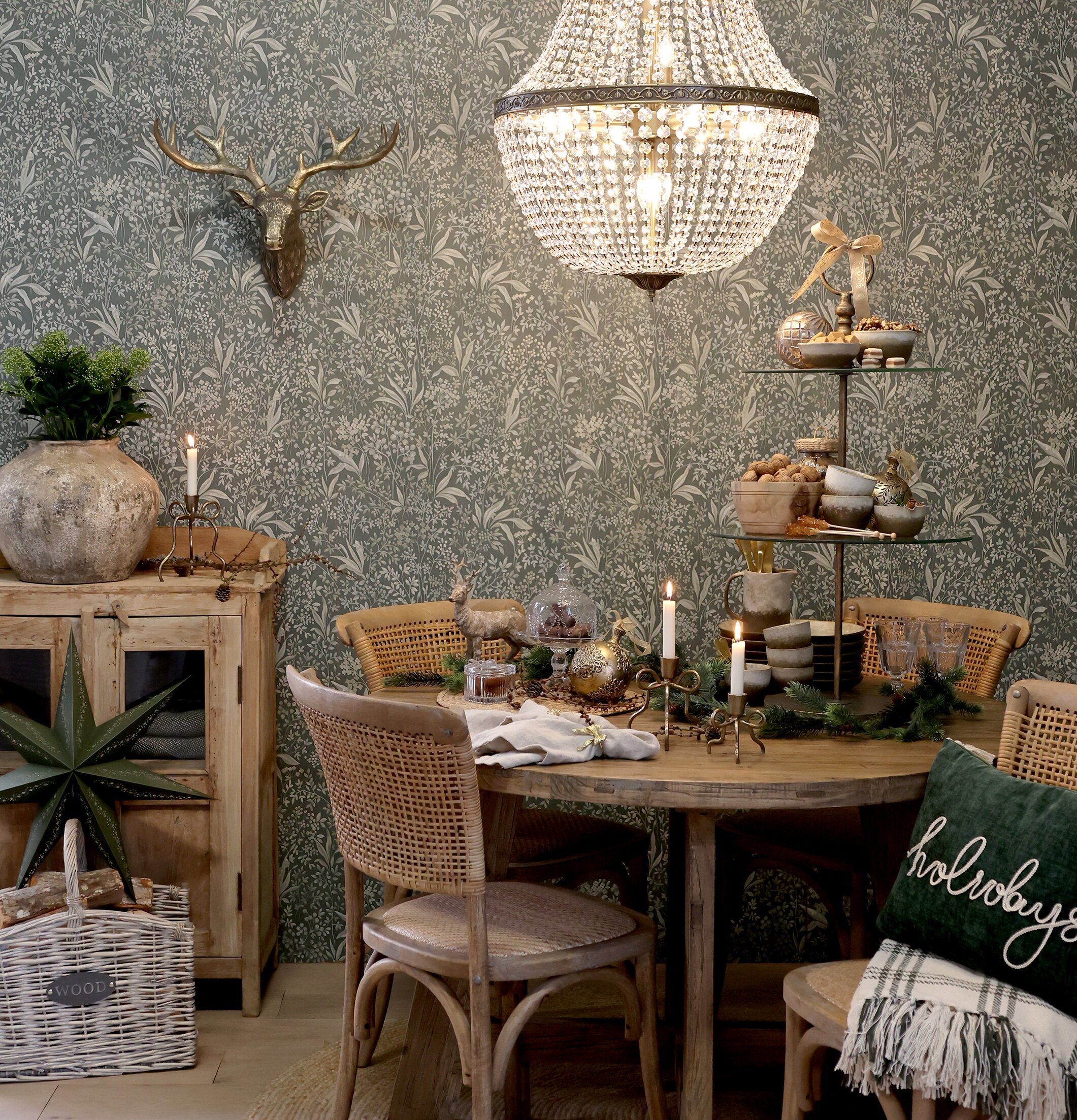 Väggdekoration Hjort Antik Mässing Chic Antique Övrig prydnad/dekoration för inredning innemiljö