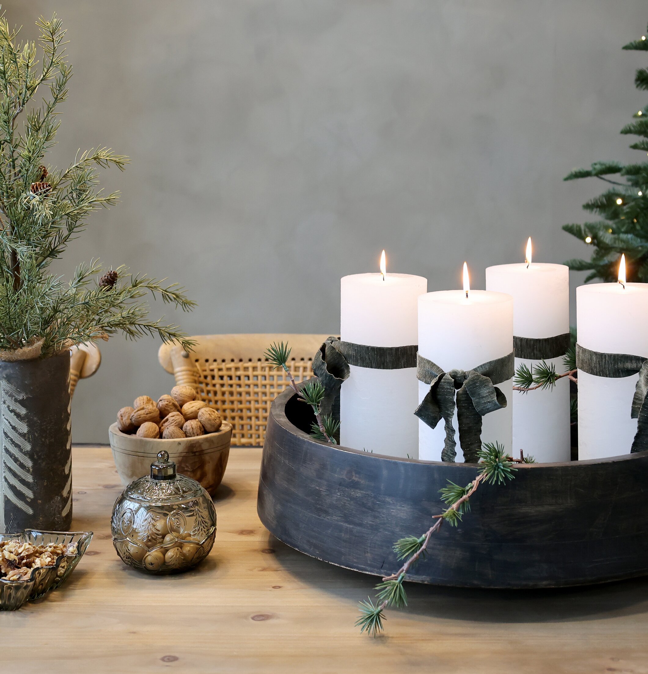 Glasburk Julkula Oliv Chic Antique Glasburkar