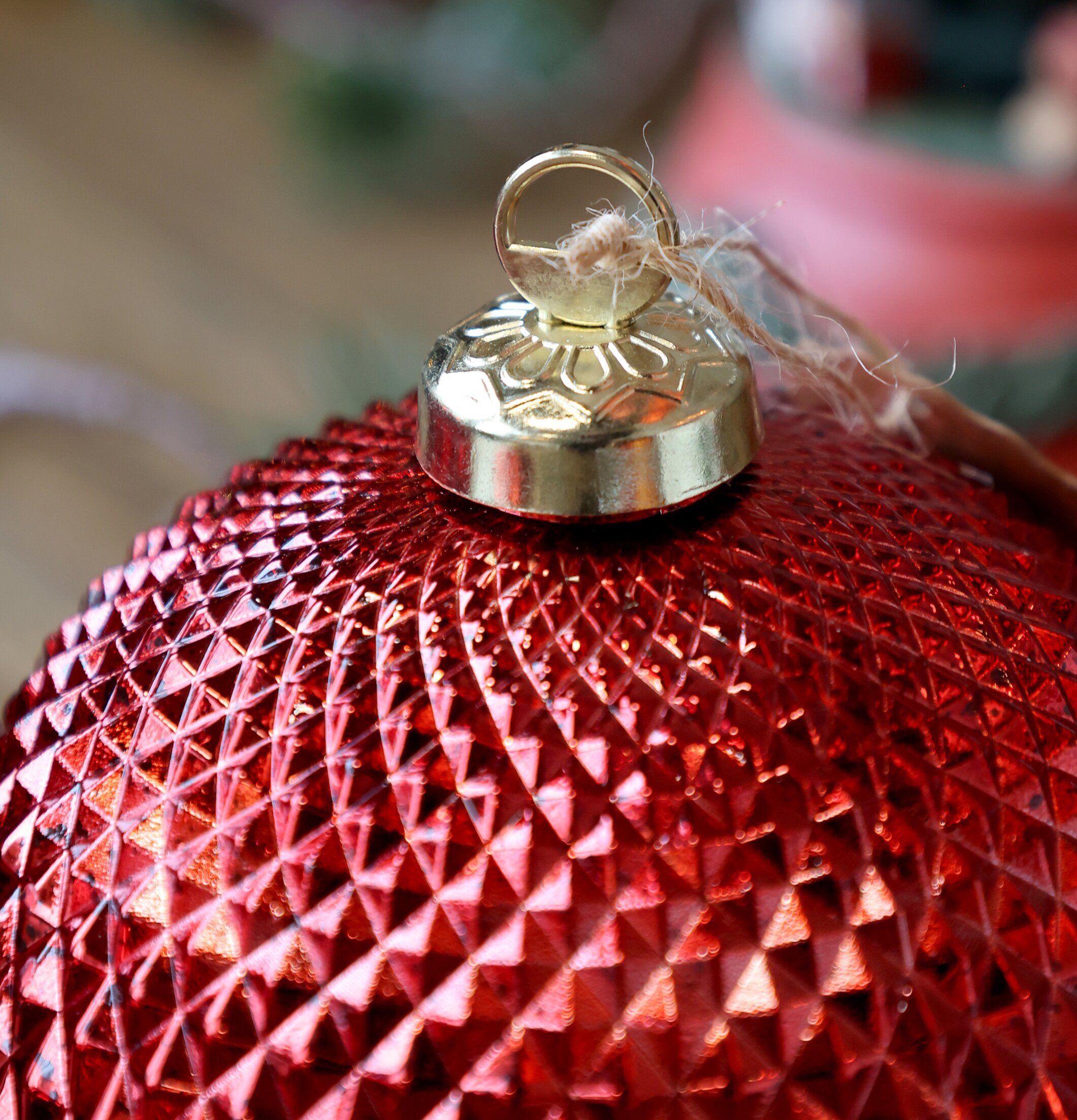 Ljus Julkula Röd Stor Liten Chic Antique Stearinljus Värmeljus