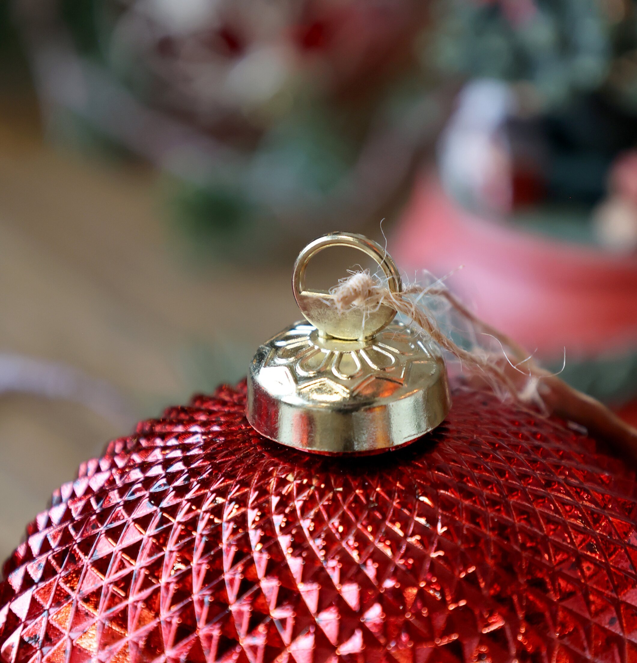 Ljus Julkula Röd Stor Liten Chic Antique Stearinljus Värmeljus