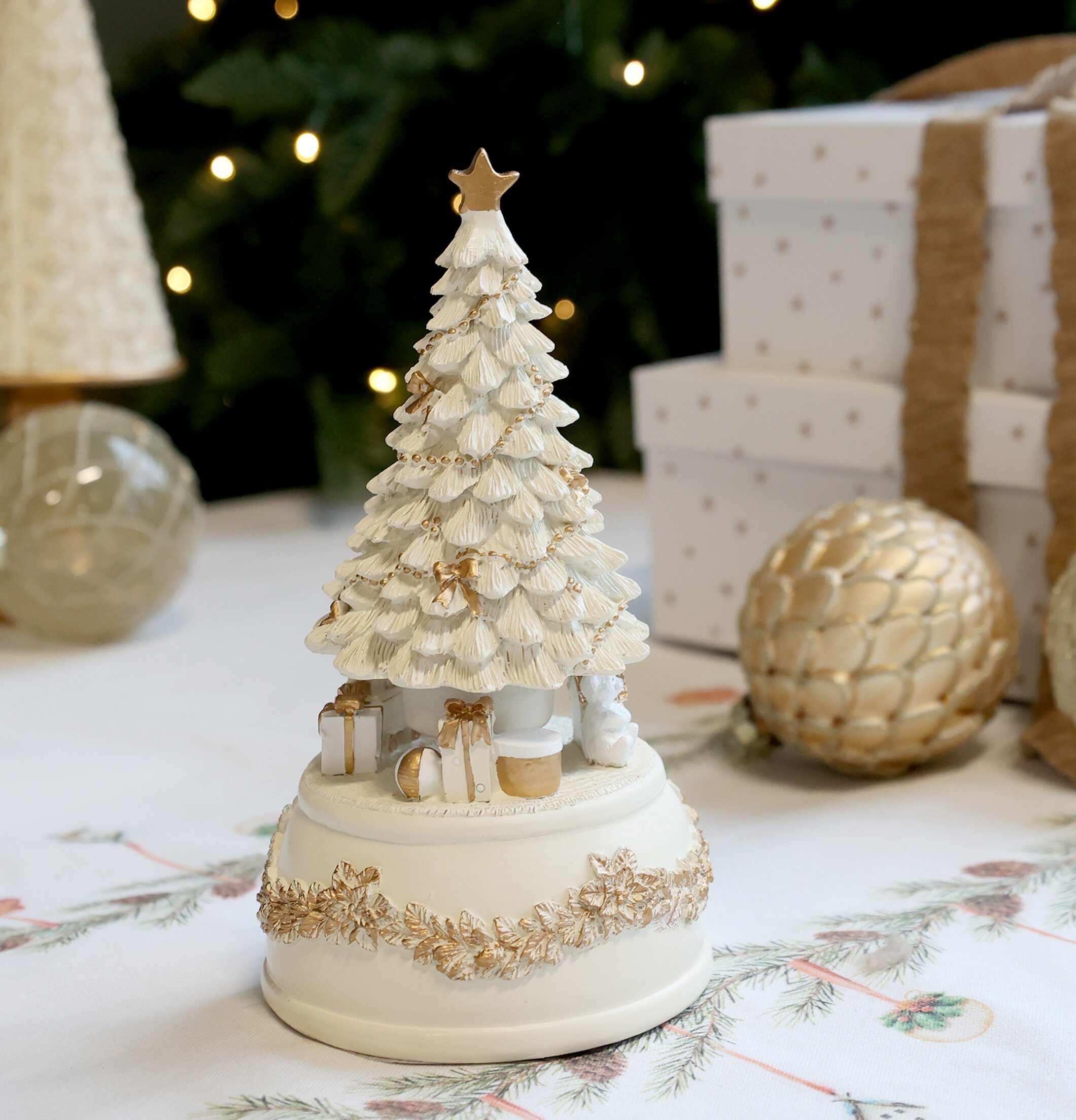 Speldosa Julgran Creme Chic Antique Övrig prydnad/dekoration för inredning innemiljö