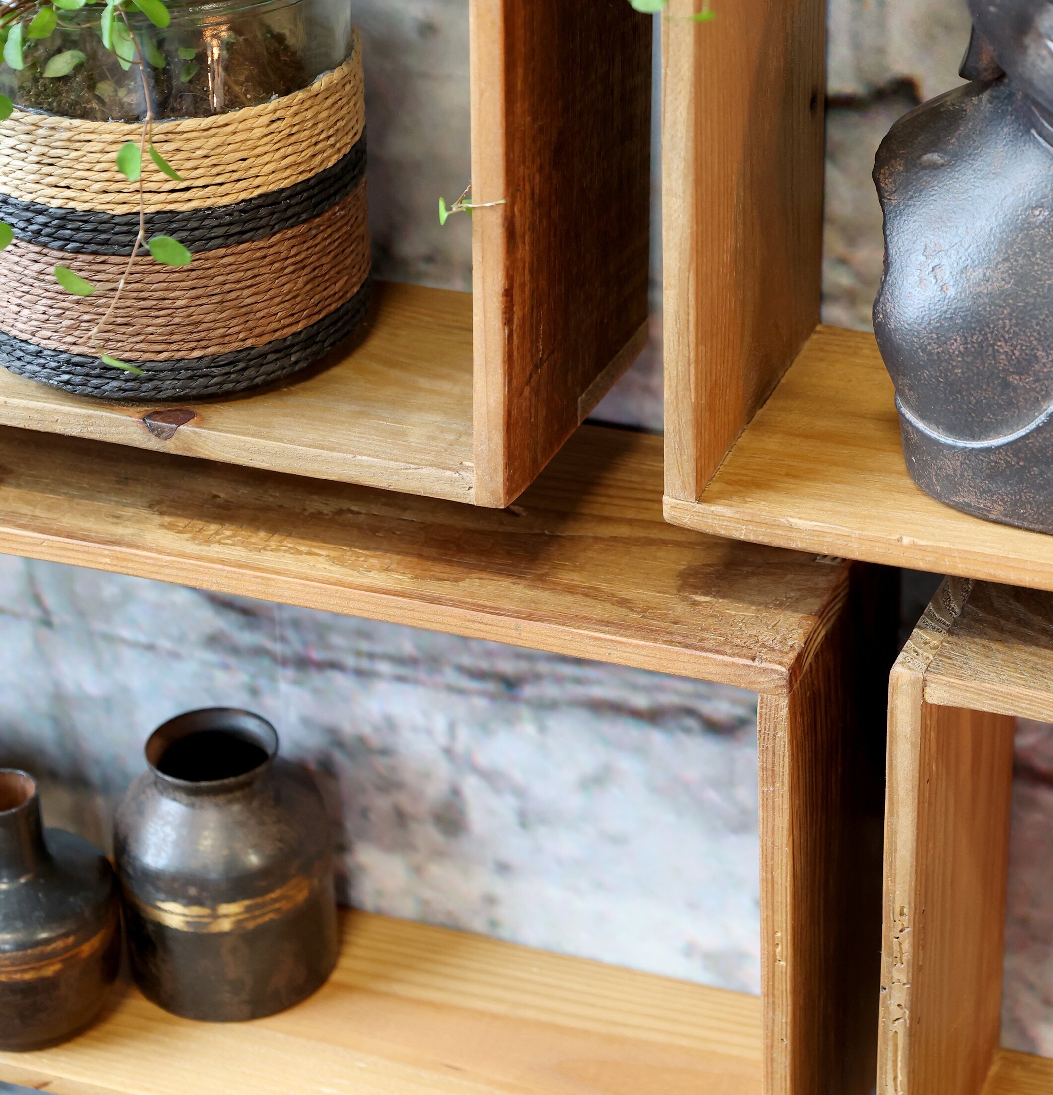 Vägghylla Reol Set/9 Chic Antique Vägghyllor