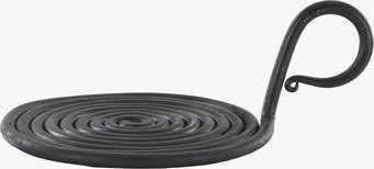 Bild av rustik spiralformad kammarljusstake i mörkt järn