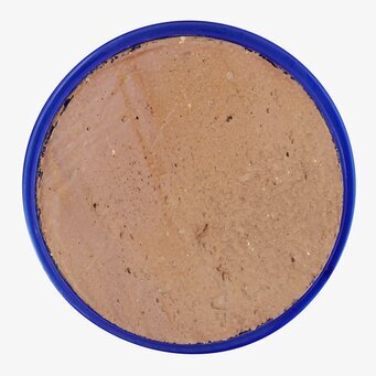 Bild av rund behållare med ljusbeige produkt