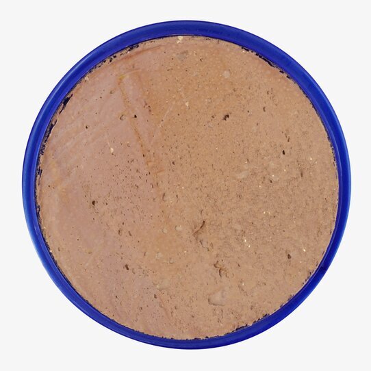 Bild av rund behållare med ljusbeige produkt