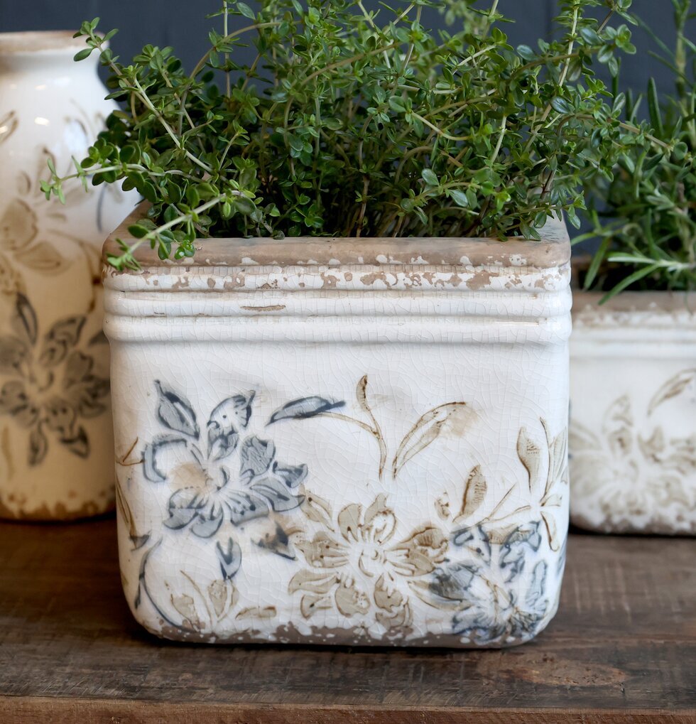 Kruka Keramik Croix Chic Antique Krukor Örtkrukor Glaskrukor