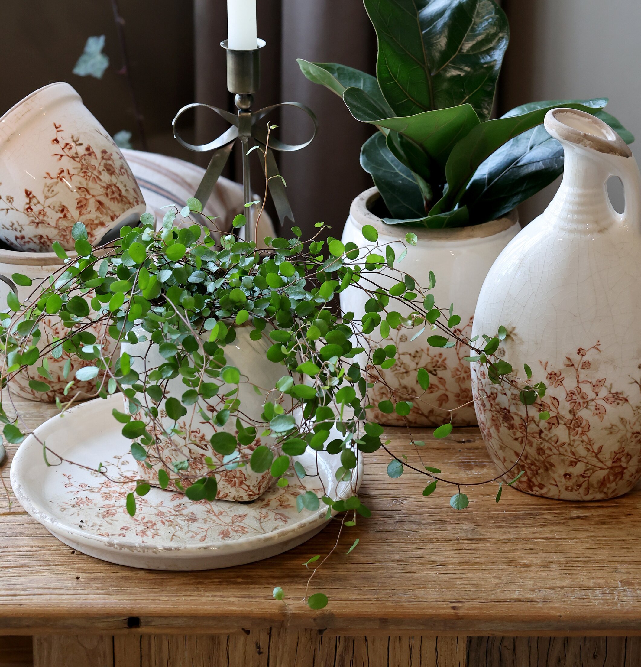 Fat Keramik Chaville Chic Antique för ljus, lyktor, växter och krukor